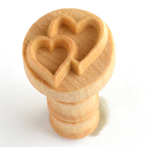MKM Pottery Tools 4 cm Curve Top Heart Love Pottery Stamp