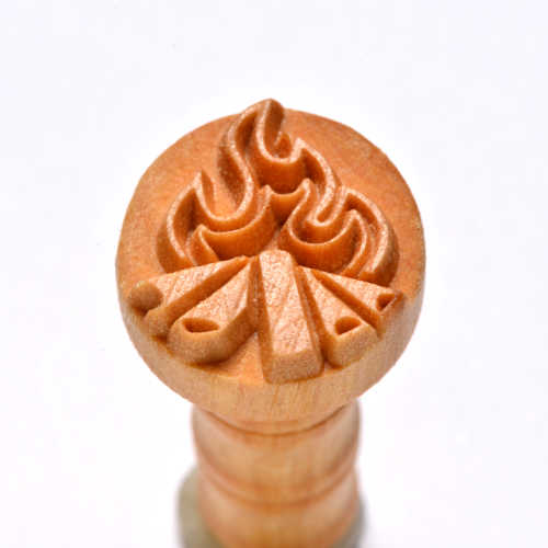 MKM Pottery Tools Scm 2.5 cm Medium Round Palm Tree Pottery Stamp