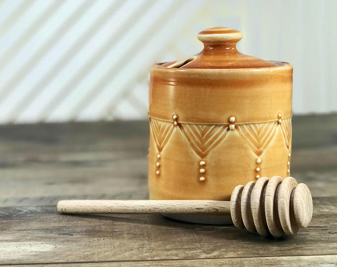 Emily Murphy's honey jar stamped with Stm-R3