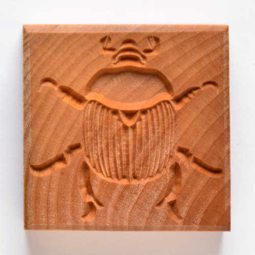 Large Square Scarab Pottery Stamp