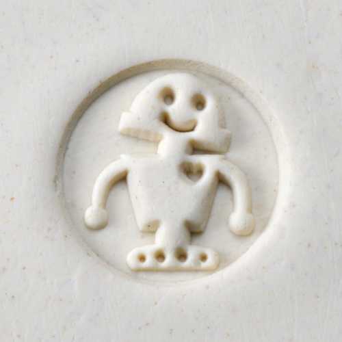 Robot Love Pottery Stamp