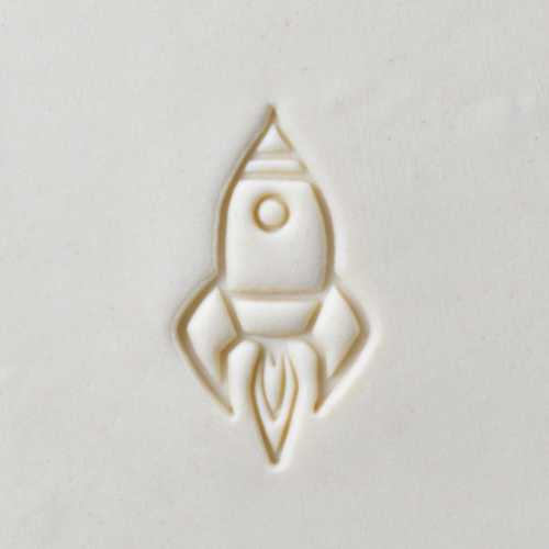 Space Ship Pottery Stamp