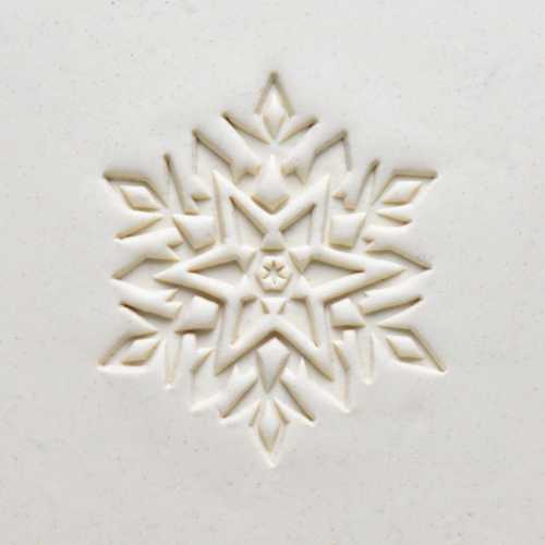 Large Snowflake Pottery Stamp
