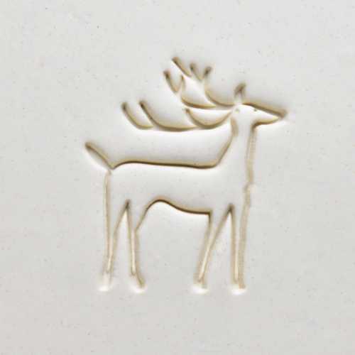 Large Reindeer Pottery Stamp