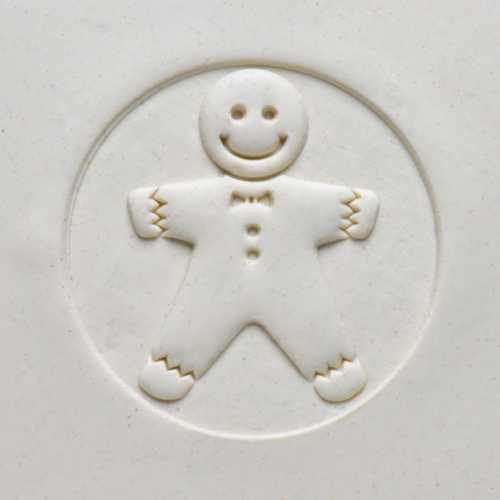 Large Gingerbread Man Pottery Stamp