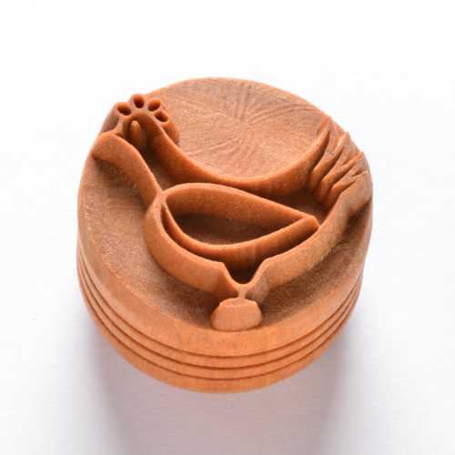 MKM Pottery Tools Scl 4 cm Large Round Dog Paw Print Pottery Stamp
