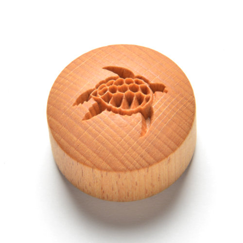 curve top sea turtle pottery stamp