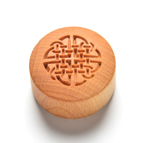 curve top Celtic knot pottery stamp