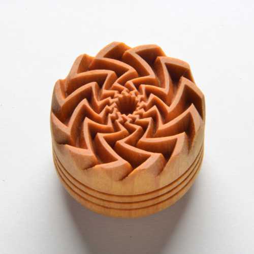 Zigzag Spiral Sun Pottery Stamp