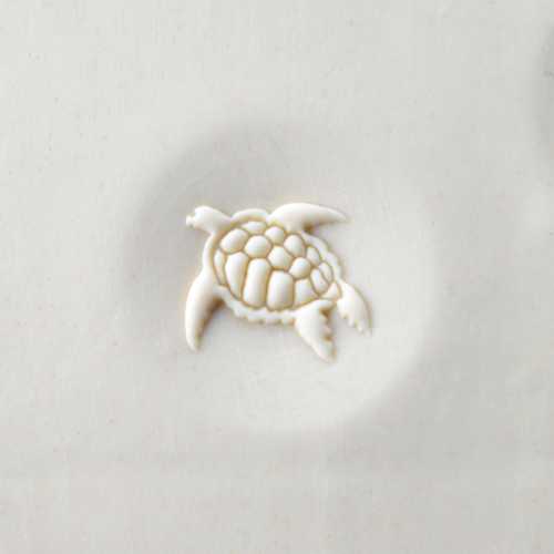 curve top sea turtle pottery stamp