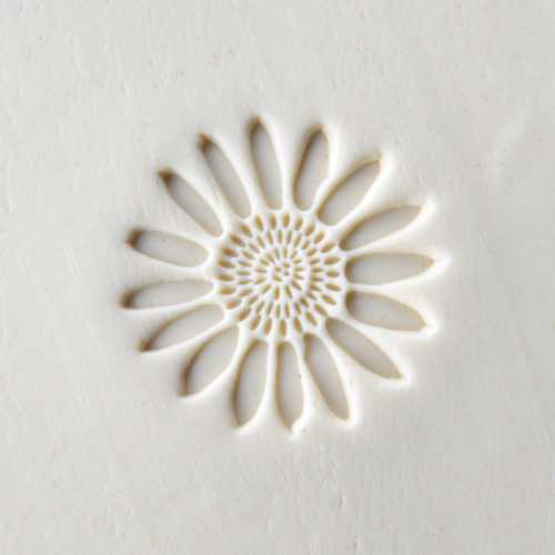 Large Sunflower Pottery Stamp