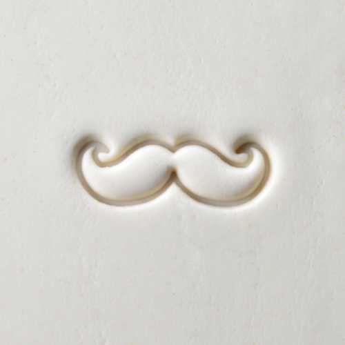 Mustache Pottery Stamp