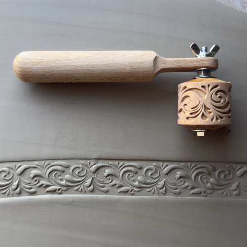 Nouveau Floral Medium Texture Wheel for Clay | GM-008
