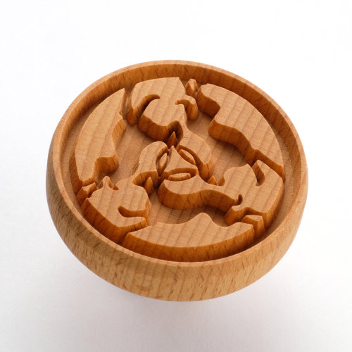 Scxl-069 Extra Large Round Stamp - Three Hares