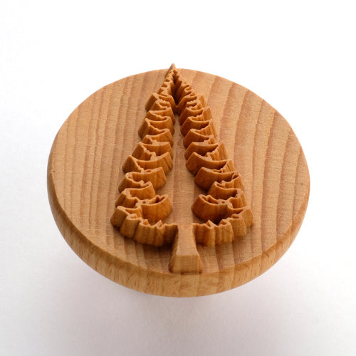 Scxl-070 Extra Large Round Stamp - Spruce Tree