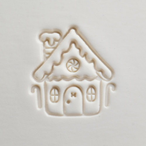 Scxl-066 Extra Large Round Stamp - Gingerbread House - Image 2