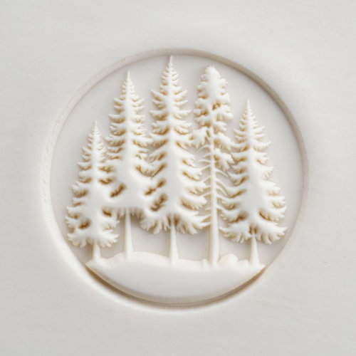Scxl-071 Extra Large Round Stamp - Evergreen Forest - Image 2